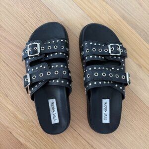 Steven Madden Black Sandals